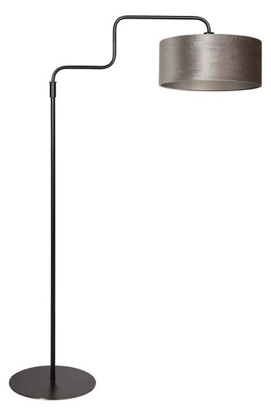 Steinhauer Stojna svetilka Bloeba, črna/srebrna, višina 165 cm, velur, Črna, Dnevna soba / jedilnica, Kovina, Sodobni