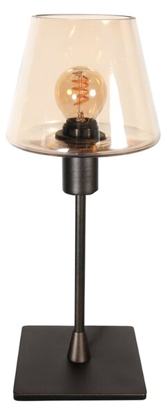 Steinhauer Namizna svetilka Ancilla, rjava/jantar, 33 cm, kovina, steklo, E14, Rjava / rjasta, Dnevna soba / jedilnica, Steklo