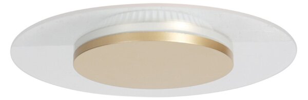 Steinhauer LED stropna svetilka Lido, zlata barva, Ø 42 cm, zatemnjen, Zlata / medeninasta, Dnevna soba / jedilnica, Kovina, Sodobni