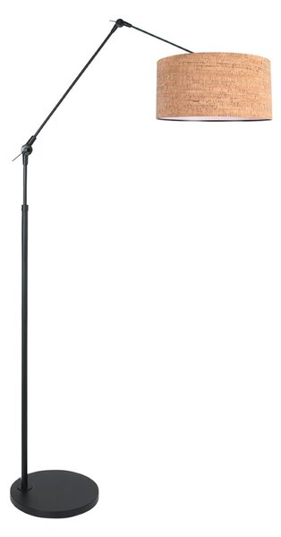 Steinhauer Stojna svetilka Prestige Chic črna/rjava, višina 250 cm, pluta, zatemnjen, Črna, Dnevna soba / jedilnica, Kovina