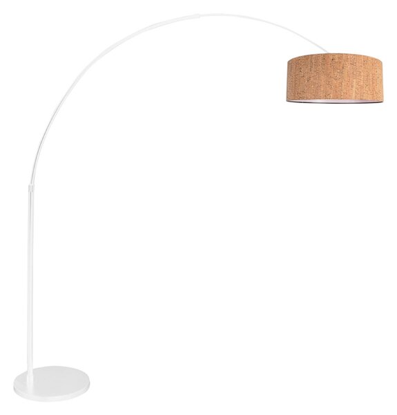 Steinhauer Stojna svetilka Sparkled Light, bela/rjava, višina 240 cm, pluta, zatemnjen, Rjava / rjasta, Dnevna soba / jedilnica, Razno, Sodobni