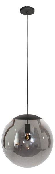 Steinhauer Obesna svetilka Bollique, črna, Ø 40 cm, steklo, 1-žarnica, krogla, zatemnjen, Črna, Dnevna soba / jedilnica, Steklo, Globus