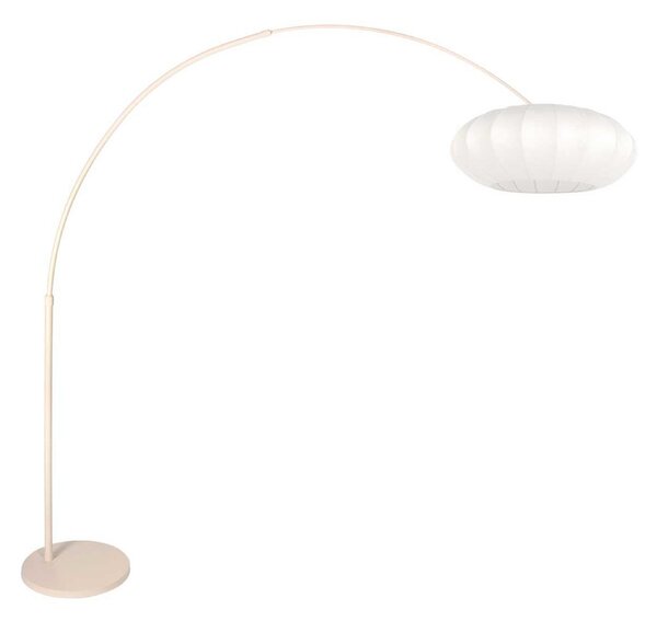 Steinhauer Stojna svetilka Sparkled Light krem/bela, 240 cm, svila, zatemnjen, Bež, Dnevna soba / jedilnica, Kovina, Sodobni