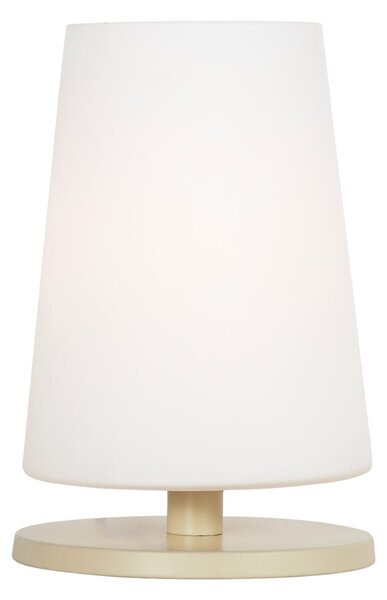 Steinhauer Namizna svetilka Ancilla, krem, višina 26 cm, kovina, steklo, E27, Bela, Dnevna soba / jedilnica, Steklo