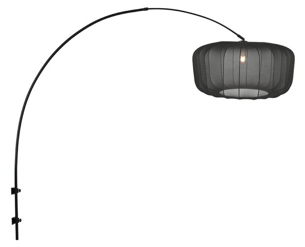 Steinhauer Stenska svetilka Sparkled Light 4410ZW, črna/črni najlon, E27, Črna, Dnevna soba / jedilnica, Kovina, Sodobni