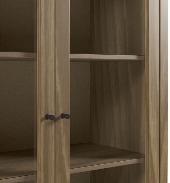 Vitrina iz masivnega bora v naravni barvi 90x120x40 cm Alessandra – Marckeric