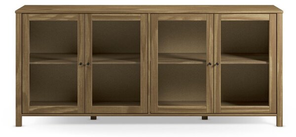 Vitrina iz masivnega bora v naravni barvi 186x80x40 cm Alessandra – Marckeric