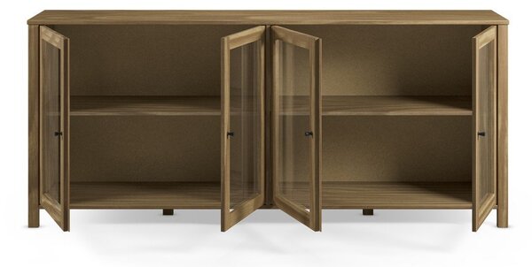 Vitrina iz masivnega bora v naravni barvi 186x80x40 cm Alessandra – Marckeric