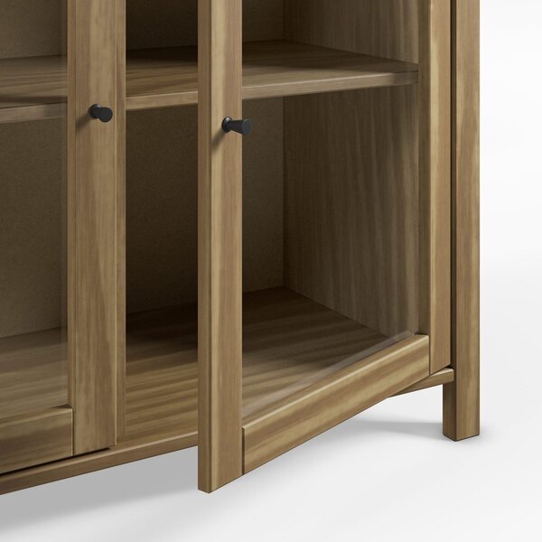 Vitrina iz masivnega bora v naravni barvi 186x80x40 cm Alessandra – Marckeric