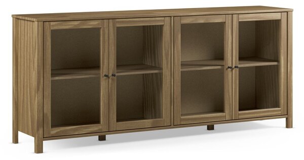 Vitrina iz masivnega bora v naravni barvi 186x80x40 cm Alessandra – Marckeric