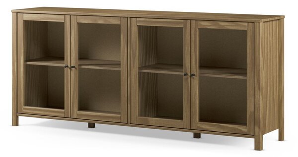 Vitrina iz masivnega bora v naravni barvi 186x80x40 cm Alessandra – Marckeric