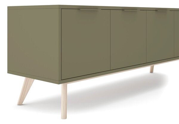 Zelena TV omarica v mat dekorju 140x53x40 cm Campus – Marckeric