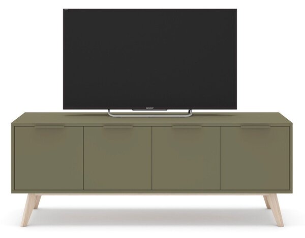 Zelena TV omarica v mat dekorju 140x53x40 cm Campus – Marckeric