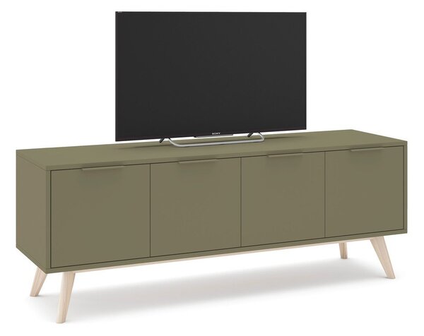 Zelena TV omarica v mat dekorju 140x53x40 cm Campus – Marckeric