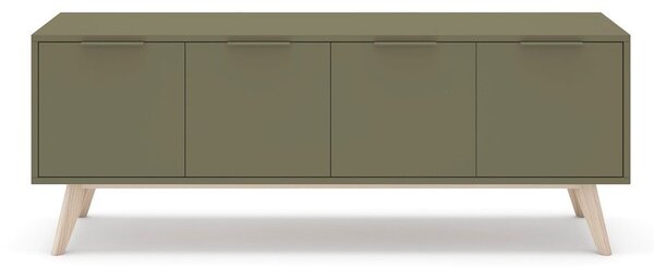 Zelena TV omarica v mat dekorju 140x53x40 cm Campus – Marckeric