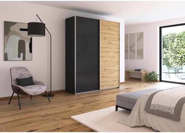 Modern Living Omara Z Drsnimi Vrati Feldkirch, Antracit