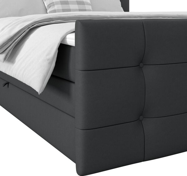 Modern Living Postelja Boxspring Josie-C, Temno Siva, 180x200