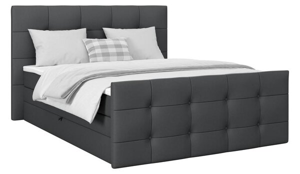 Modern Living Postelja Boxspring Josie-C, Temno Siva, 160x200