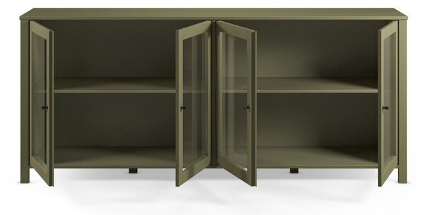 Zelena vitrina iz masivnega bora 186x80x40 cm Alessandra – Marckeric