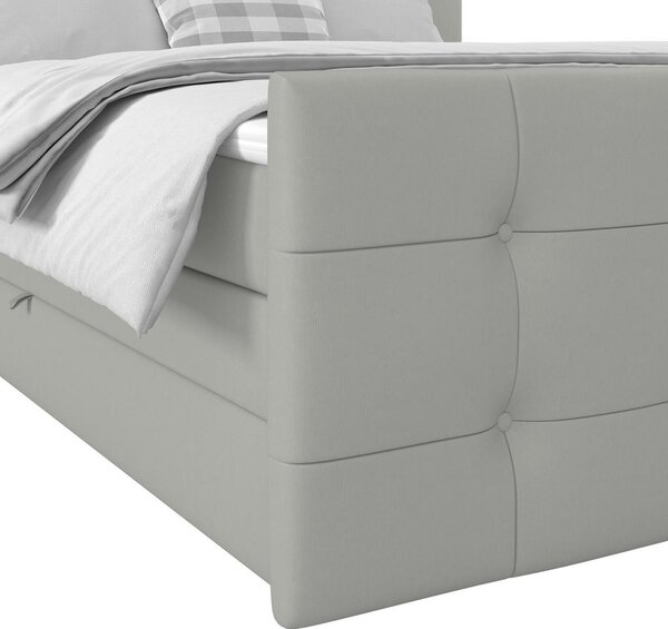 Modern Living Postelja Boxspring Josie-C, Srebrna, 160x200