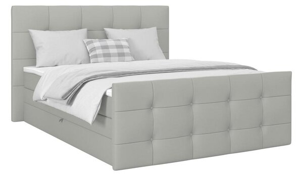 Modern Living Postelja Boxspring Josie-C, Srebrna, 160x200
