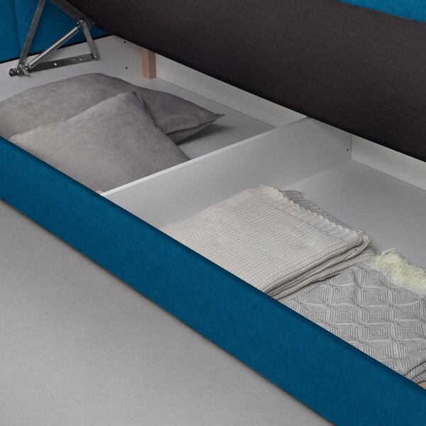 Based Postelja Boxspring Josie-b, Barva Petroleja, 160x200