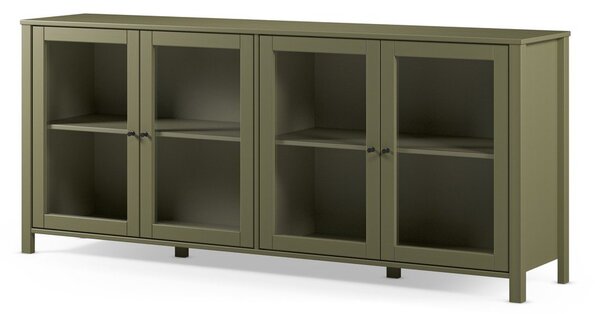 Zelena vitrina iz masivnega bora 186x80x40 cm Alessandra – Marckeric