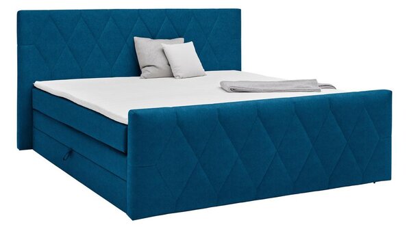 Based Postelja Boxspring Josie-b, Barva Petroleja, 160x200