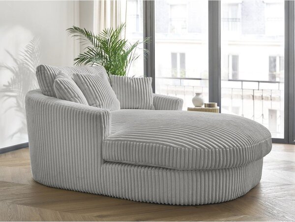 Siv fotelj iz rebrastega žameta Belem – Bobochic Paris