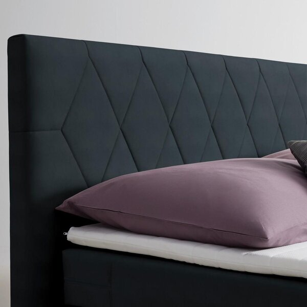 Based Postelja Boxspring Josie-b, Barva Grafita, 160x200