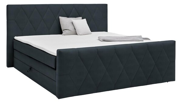 Based Postelja Boxspring Josie-b, Barva Grafita, 160x200