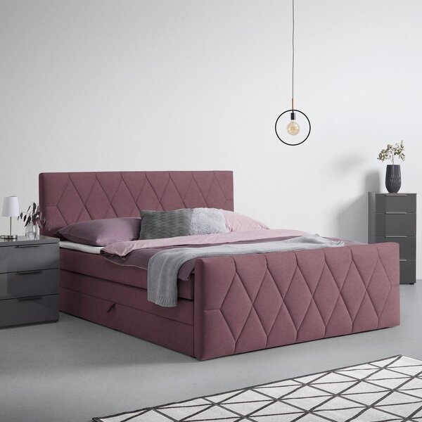 Based Postelja Boxspring Josie-b, Rjava, 160x200