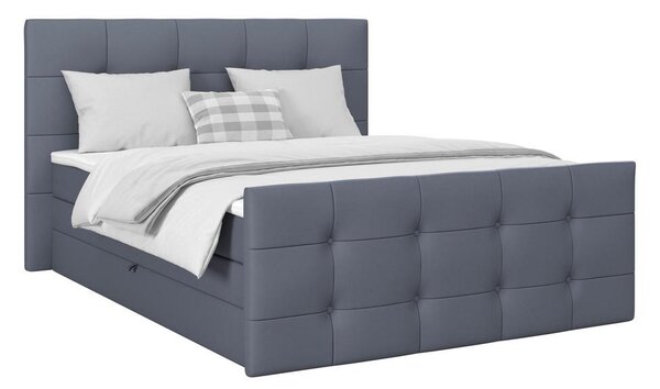 Modern Living Postelja Boxspring Josie-C, Sivomodra, 160x200
