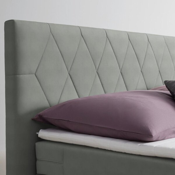 Based Postelja Boxspring Josie-b, Siva, 180x200