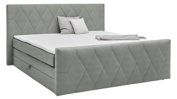 Based Postelja Boxspring Josie-b, Siva, 180x200