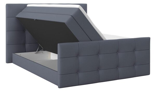 Modern Living Postelja Boxspring Josie-C, Sivomodra, 160x200