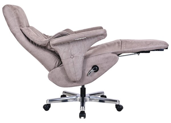 DIREKTORSKI STOL kovina, tekstil siva, barve aluminija