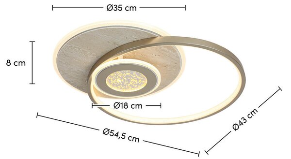 STROPNA LED-SVETILKA Travera 36 W 3820 lm 3000-6000 K 220-240 V