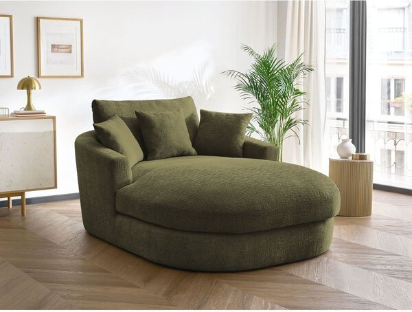 Zelen fotelj iz šenilje Belem – Bobochic Paris