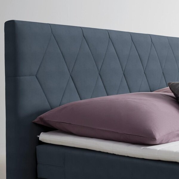 Based Postelja Boxspring Josie-b, Sivomodra, 160x200