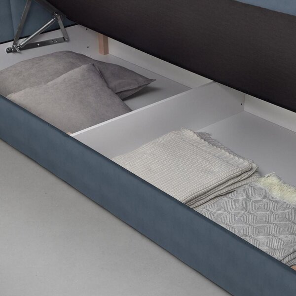 Based Postelja Boxspring Josie-b, Sivomodra, 160x200