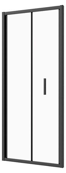 Sanotechnik Zložljiva vrata za tuš kabino Slim Line (80 x 200 cm, Črna, Vgradne dimenzije: 78-82 cm)