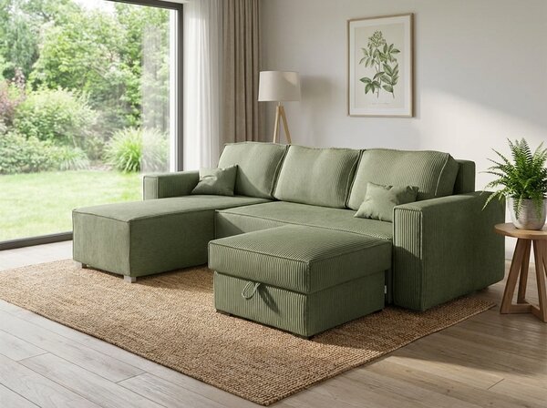 Taburet SMART COSARO s shranjevalnim prostorom 65x65 cm, mentolova