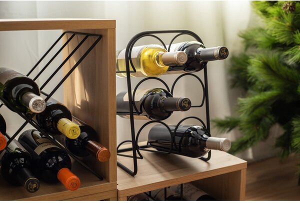 Kovinsko stojalo za vino za 6 steklenic – Compactor