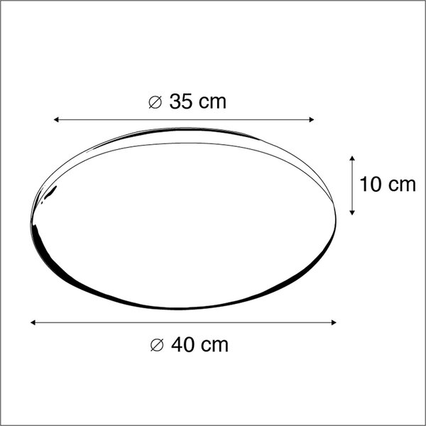 Moderna stropna svetilka bela z LED 15W IP44 - Tiho