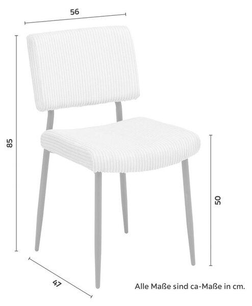 Bessagi Home Stol Elia, Bež, Rebrasti Žamet
