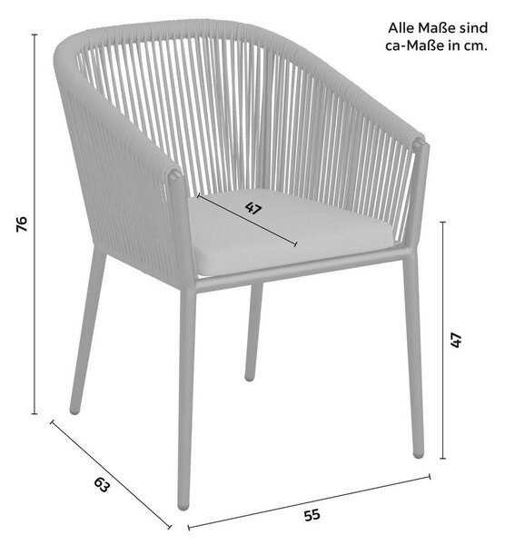 Bessagi Garden Set Vrtnih Stolov Benicia, 2 Kos, Modra