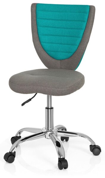 MID.YOU Mladinski Vrtljivi Stol Kiddy Comfort, Siva, Turkizna