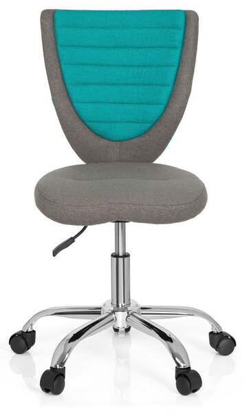 MID.YOU Mladinski Vrtljivi Stol Kiddy Comfort, Siva, Turkizna