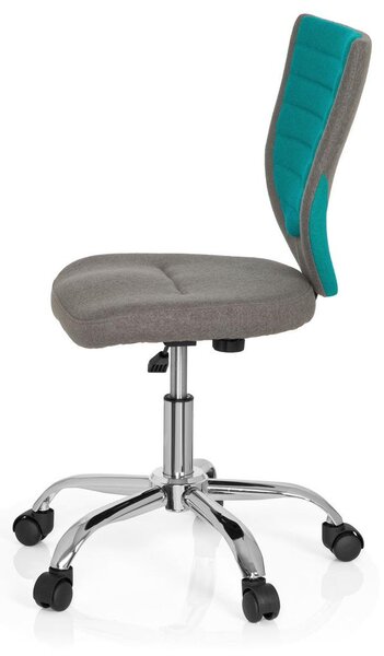 MID.YOU Mladinski Vrtljivi Stol Kiddy Comfort, Siva, Turkizna